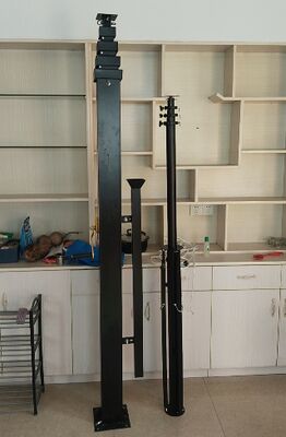 ยกตัวแอนเทนเนียมาสต์มือ ยกเสาโทรทรรศน์เสา 12m น้ําหนักเบา 40ft